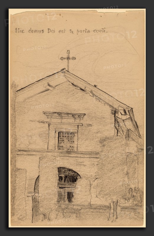 Arthur B. Davies, Mission Dolores, San Francisco, American, 1862 - 1928, 1913, graphite