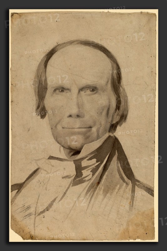 Charles Wesley Jarvis, Henry Clay, American, probably 1812 - 1868, c. 1840, graphite with gray wash on wove paper