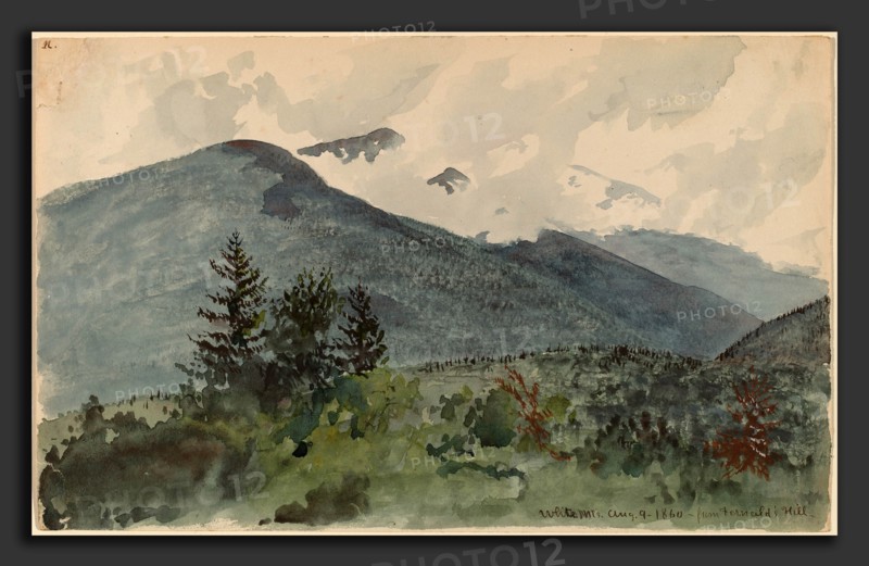 Charles de Wolf Brownell, White Mountains from Fernald's Hill, American, 1822 - 1909, 1860, watercolor on wove paper
