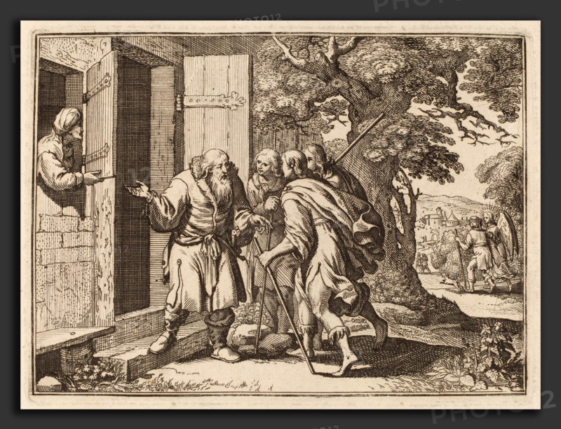 Conrad Meyer, Lodging of the Travelers, Swiss, 1618 - 1689, etching with engraving on laid paper