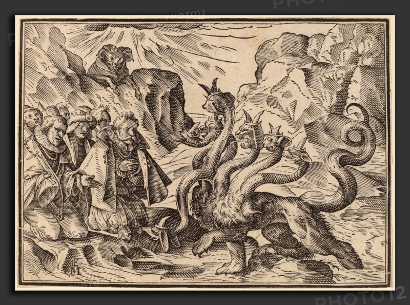 Christoph Murer, The Four Horsemen of the Apocalypse, Swiss, 1558 - 1614, published 1630, woodcut on laid paper