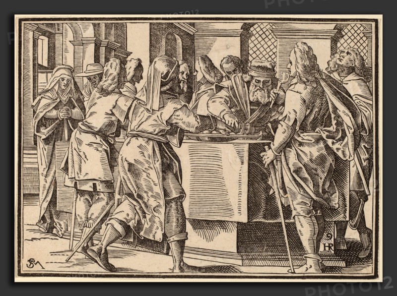 Christoph Murer, Christ Tells His Disciples of the Last Judgment, Swiss, 1558 - 1614, published 1630, woodcut on laid paper