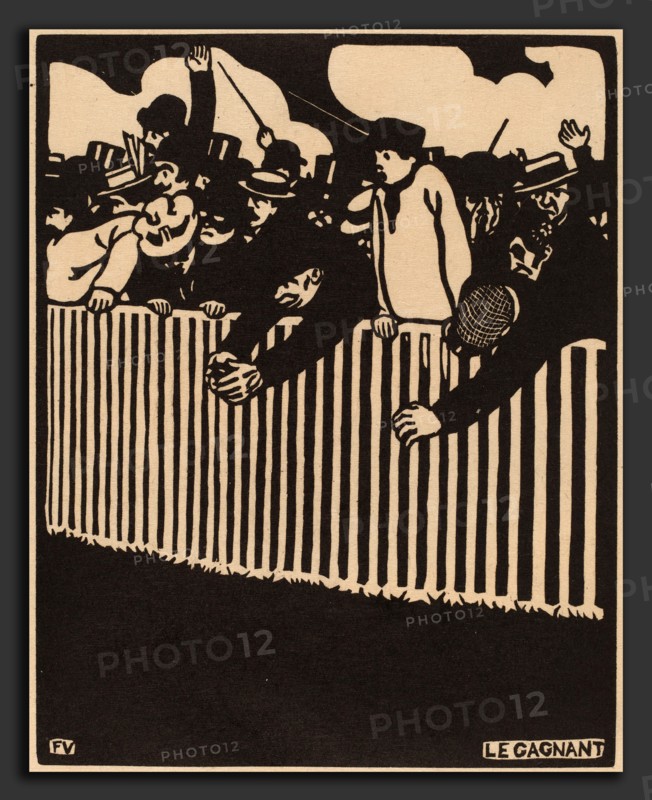 Félix Vallotton, Le Gagnant (The Winner), French, 1867 - 1939, 1898, woodcut in black on japan paper