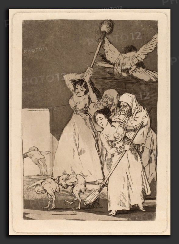 Francisco de Goya, Ya van desplumados (There They Go Plucked), Spanish, 1746 - 1828, 1797-1798, etching, burnished aquatint and drypoint