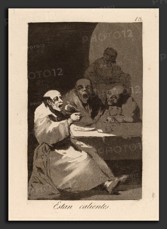 Francisco de Goya, Los caprichos: Estan Calientes, Spanish, 1746 - 1828, published 1799, etching and burnished aquatint on laid paper