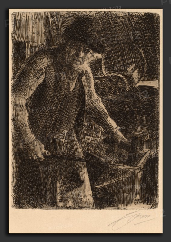 Anders Zorn, The Master-Smith, Swedish, 1860 - 1920, 1907, etching