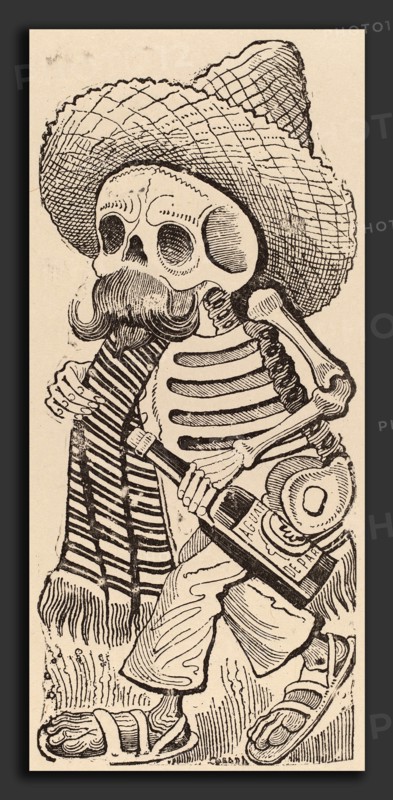 José Guadalupe Posada, Calavera Maderista, Mexican, 1851 - 1913, relief etching