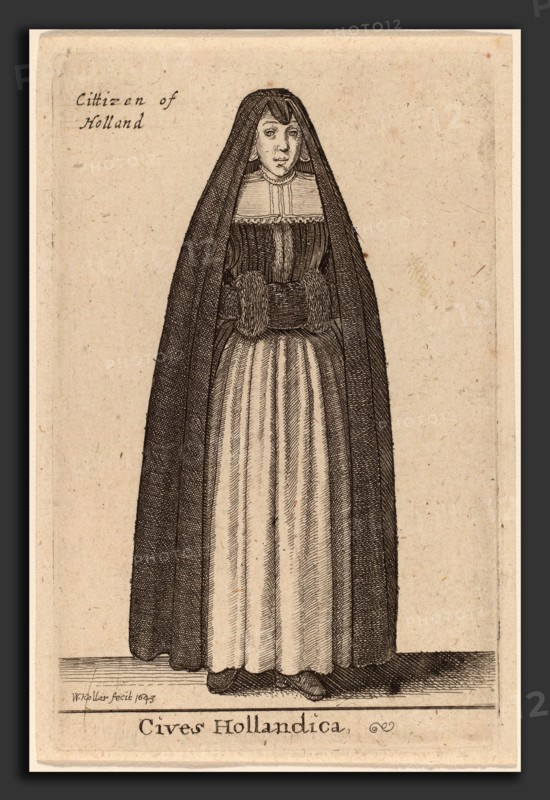 Wenceslaus Hollar (Bohemian, 1607 - 1677), Cives Hollandica, 1643, etching