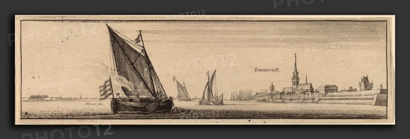 Wenceslaus Hollar (Bohemian, 1607 - 1677), Emmerich, c. 1632-1635, etching on laid paper