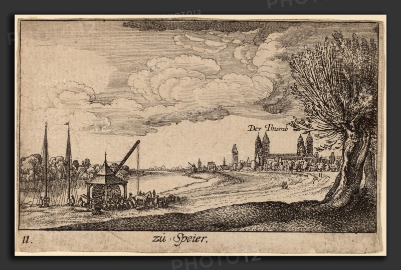 Wenceslaus Hollar (Bohemian, 1607 - 1677), Speyer, 1635, etching