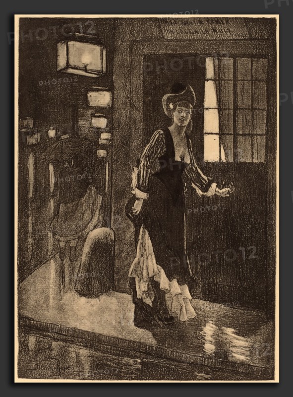 Félicien Rops (Belgian, 1833 - 1898), Le Rydeack, etching
