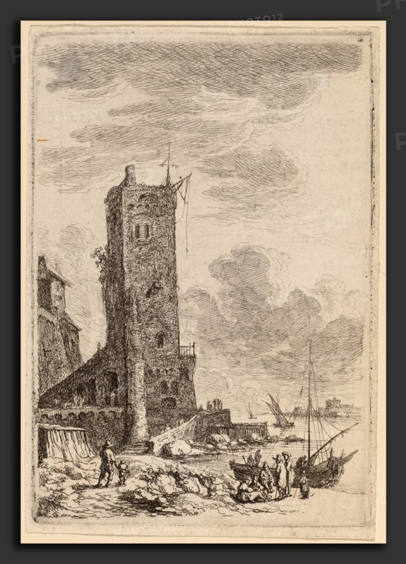 Franz Edmund Weirotter (Austrian, 1730 - 1771), Harbor at Livorno, c. 1764, etching on laid paper [proof state]
