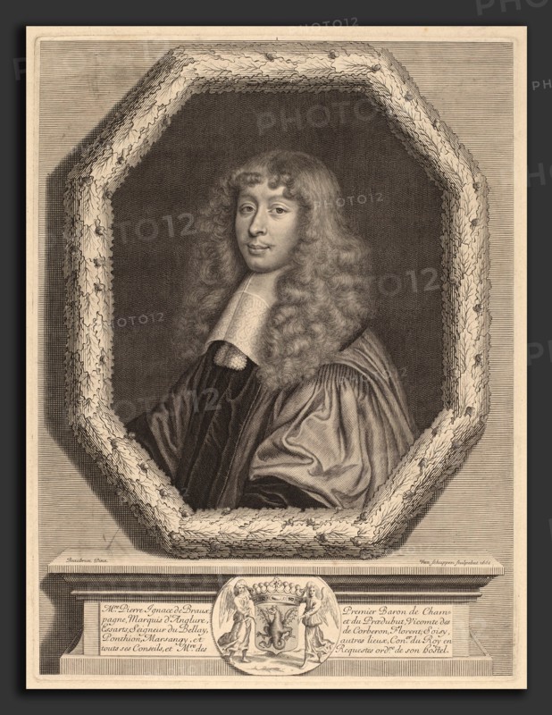Peter Ludwig van Schuppen after Henri Beaubrun (Flemish, 1627 - 1702), Pierre Ignace de Braux, 1661, engraving on laid paper