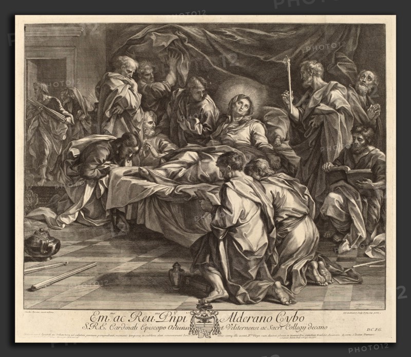 Robert van Audenaerd after Carlo Maratta (Flemish, 1663 - 1743), Death of the Virgin, etching and engraving