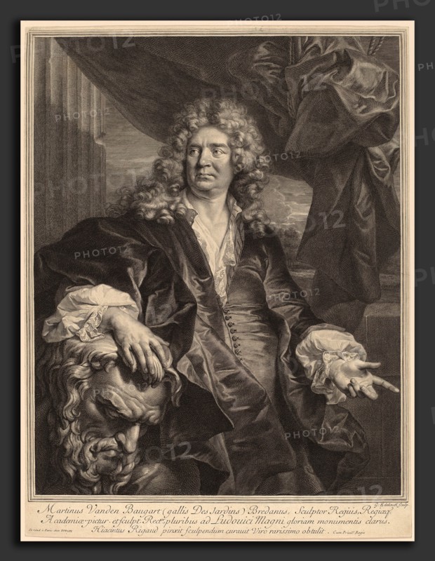 Gerard Edelinck after Hyacinthe Rigaud (Flemish, 1640 - 1707), Martin Desjardins, engraving on laid paper