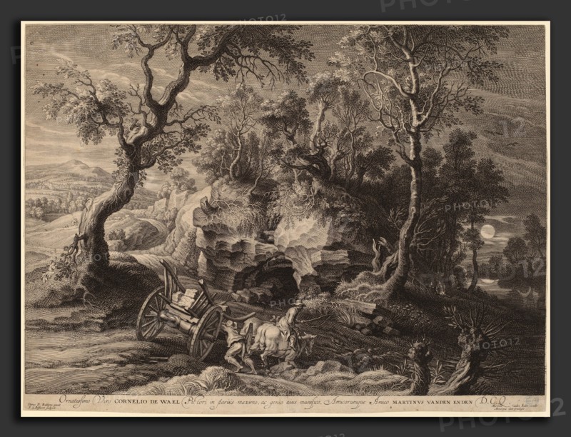 Schelte Adams Bolswert after Sir Peter Paul Rubens (Flemish, 1586 - 1659), Rocky Landscape, c. 1638, engraving with etching on laid paper