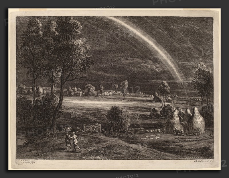 Schelte Adams Bolswert after Sir Peter Paul Rubens (Flemish, 1586 - 1659), Landscape with Large Roman Ruins, c. 1638, etching and engraving on laid paper