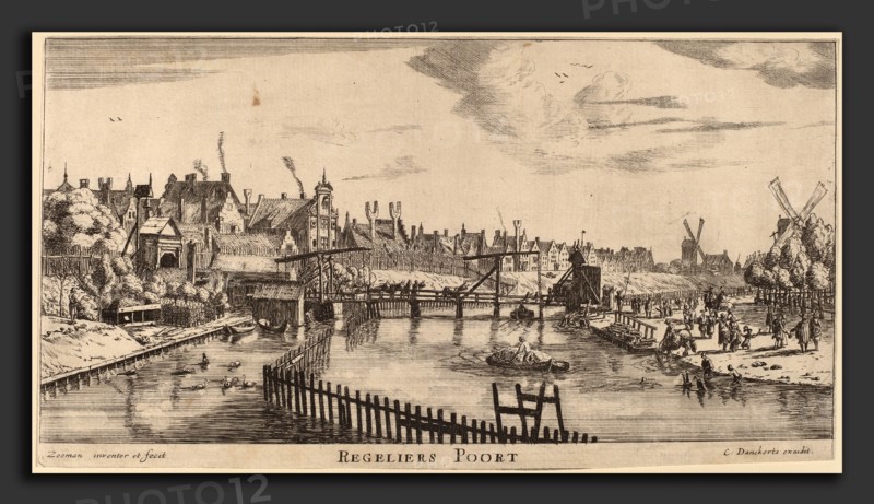 Reinier Zeeman (Dutch, 1624 - 1664), Reguliers Gate (Regeliers Poort), etching