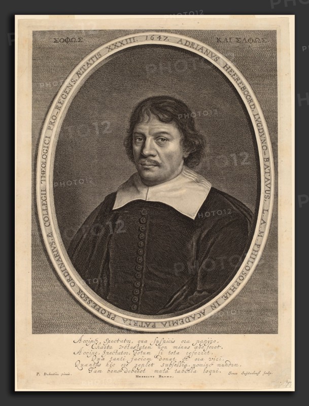 Jonas Suyderhoff after Pieter Dubordieu (Dutch, c. 1613 - 1686), Adriaen Heereboord, engraving