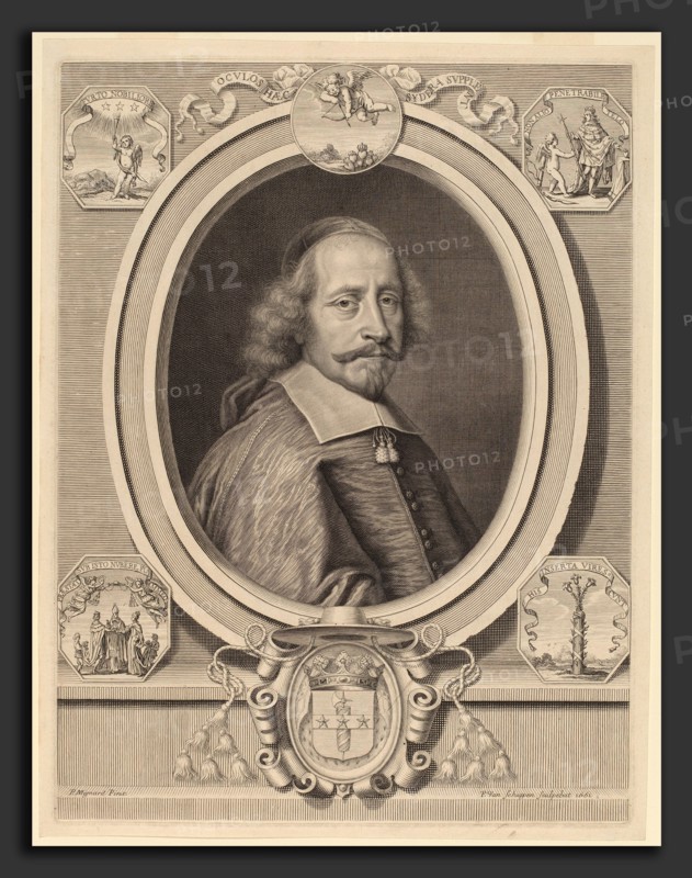 Peter Ludwig van Schuppen after Pierre Mignard I (Flemish, 1627 - 1702), Cardinal Jules Mazarin, 1661, engraving