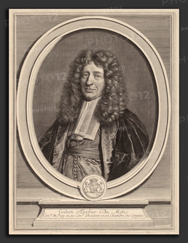 Gerard Edelinck after Hyacinthe Rigaud (Flemish, 1640 - 1707), Gedeon Berbier-Du Metz, engraving