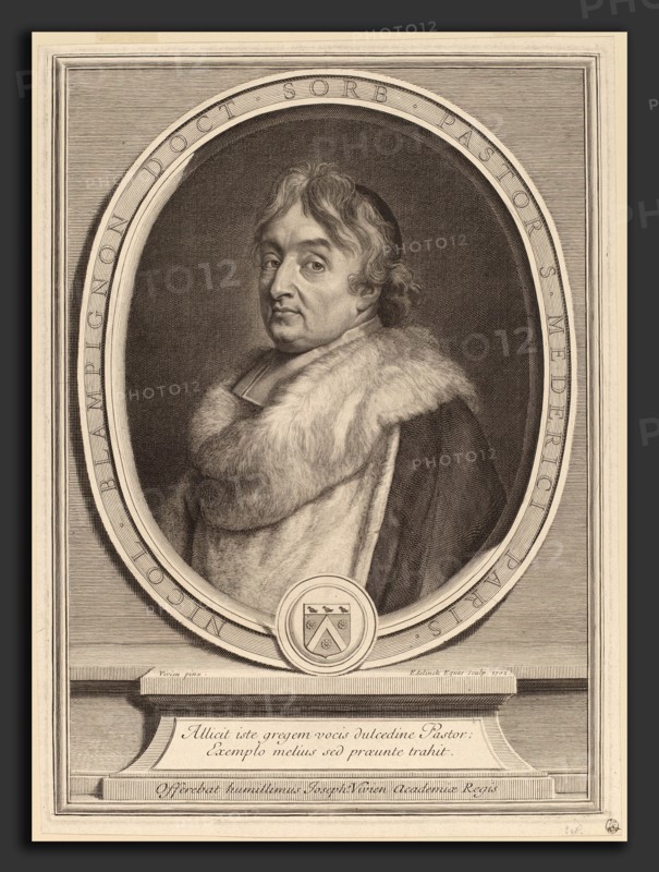 Gerard Edelinck after Joseph Vivien (Flemish, 1640 - 1707), Nicolas de Blampignon, 1702, engraving