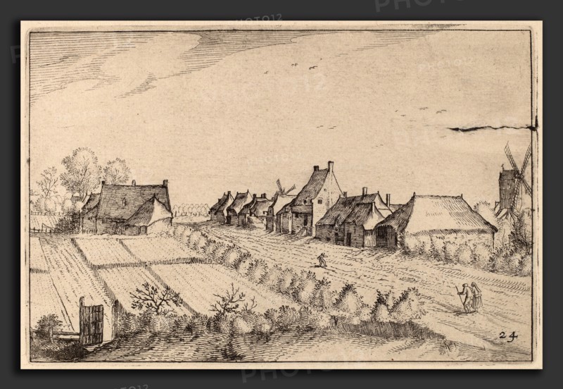 Claes Jansz Visscher after Johannes van Doetechum, the Elder after Lucas van Doetechum after Master of the Small Landscapes (Dutch, 1586-1587 - 1652), Fields and a Road, published 1612, etching