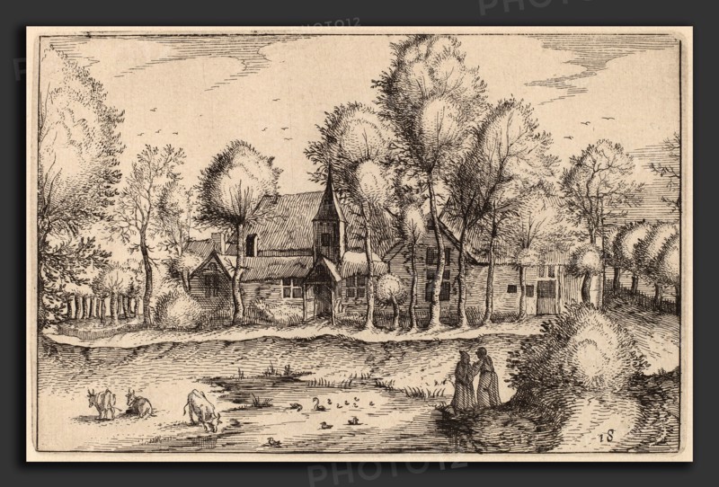 Claes Jansz Visscher after Johannes van Doetechum, the Elder after Lucas van Doetechum after Master of the Small Landscapes (Dutch, 1586-1587 - 1652), A Pond, published 1612, etching