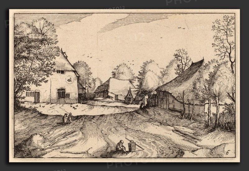 Claes Jansz Visscher after Johannes van Doetechum, the Elder after Lucas van Doetechum after Master of the Small Landscapes (Dutch, 1586-1587 - 1652), The Swann's Inn, published 1612, etching