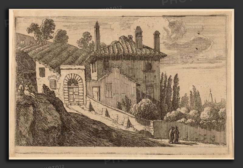 Herman van Swanevelt (Dutch, c. 1600 - 1655), View of an Italian Villa, etching