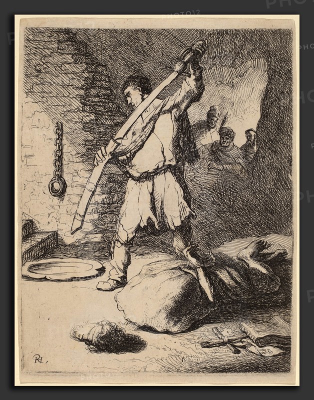 Rembrandt van Rijn and Studio of Rembrandt van Rijn, Beheading of John the Baptist, c. 1627, etching