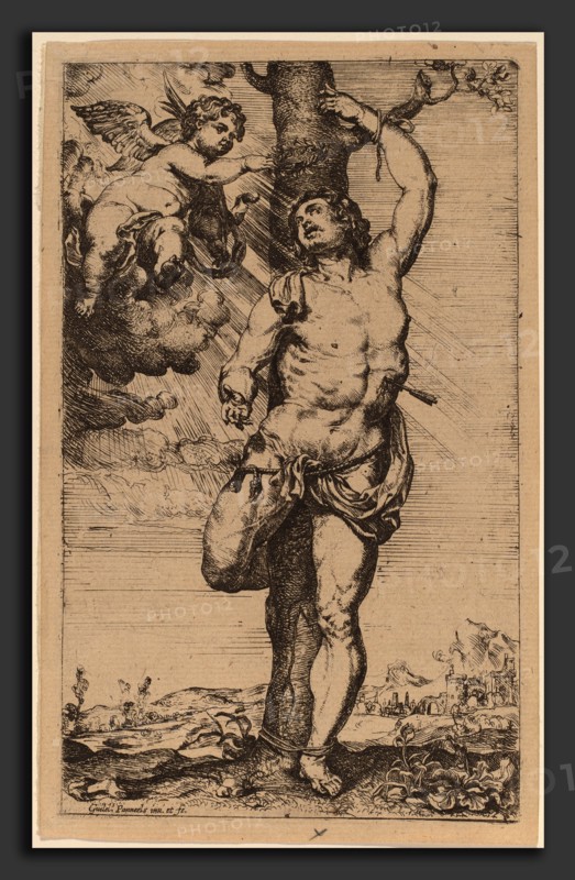 Willem Panneels (Flemish, c. 1600 - probably 1632), Saint Sebastian, etching