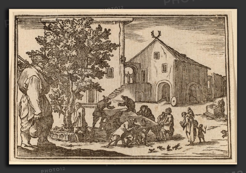 Edouard Eckman after Jacques Callot (Flemish, born c. 1600), Tavern, 1621, woodcut
