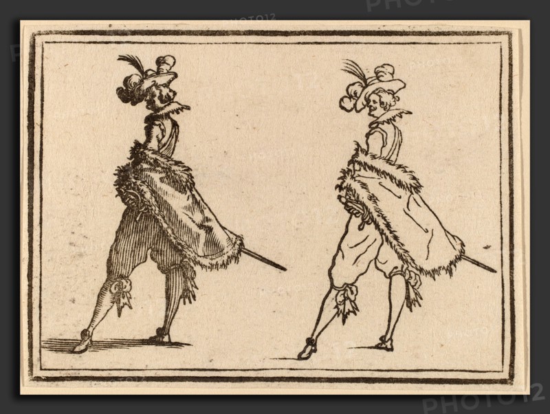Edouard Eckman after Jacques Callot (Flemish, born c. 1600), Gentleman Viewed from the Side, 1621, woodcut