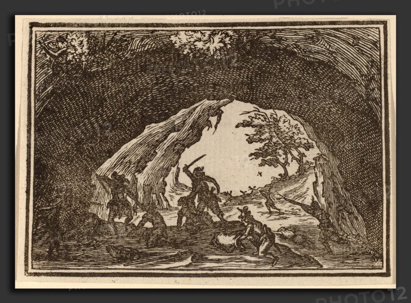 Edouard Eckman after Jacques Callot (Flemish, born c. 1600), Soldiers Attacking Robbers, 1621, woodcut
