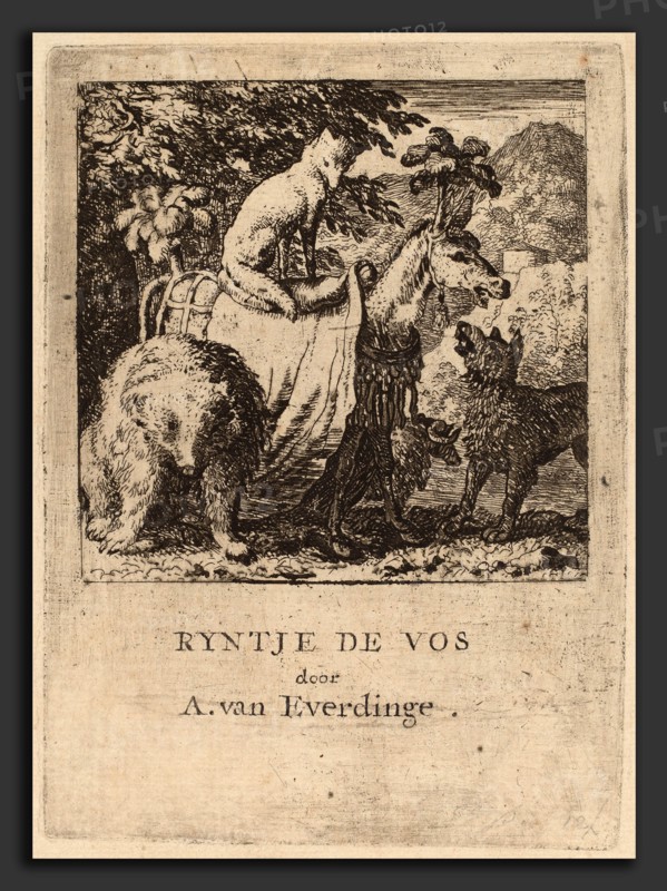 Allart van Everdingen (Dutch, 1621 - 1675), The Triumph of Reynard, probably c. 1645-1656, etching