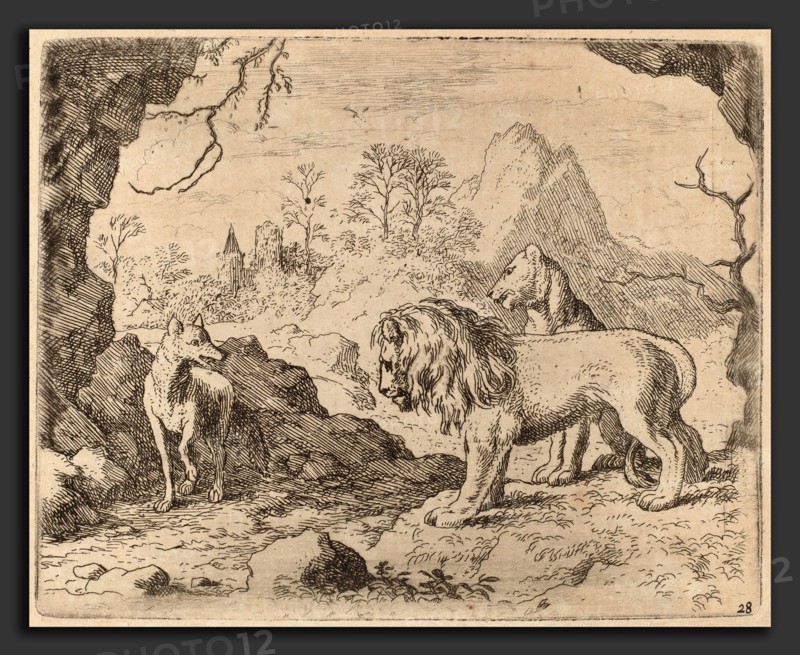 Allart van Everdingen (Dutch, 1621 - 1675), Reynard Promises to Reveal the Hidden Treasure, probably c. 1645-1656, etching