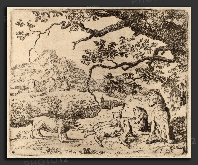 Allart van Everdingen (Dutch, 1621 - 1675), The Badger Sent as Messenger, probably c. 1645-1656, etching