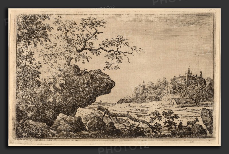 Allart van Everdingen (Dutch, 1621 - 1675), Branch in the Water, probably c. 1645-1656, etching with engraving