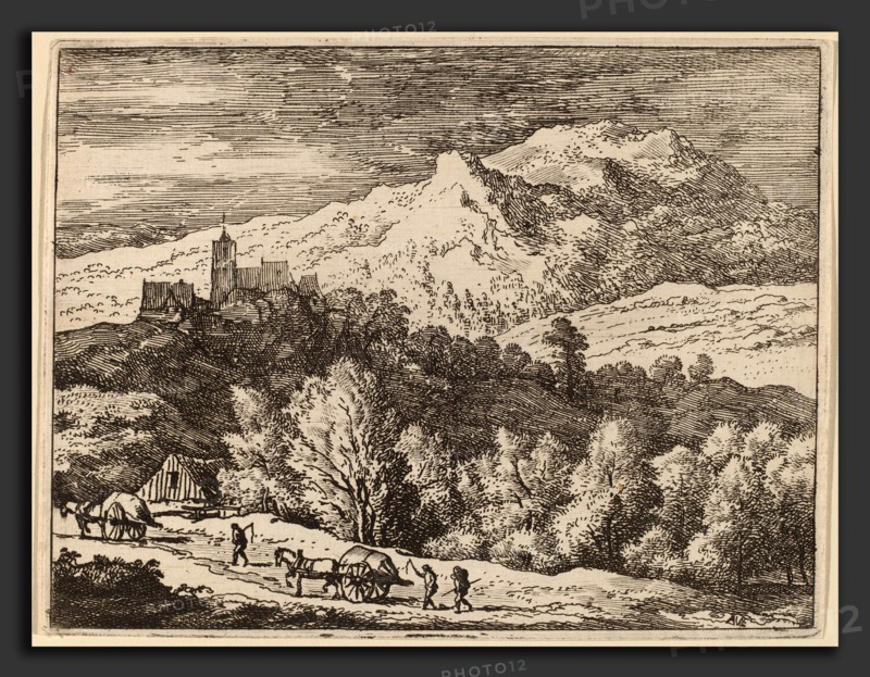 Allart van Everdingen (Dutch, 1621 - 1675), Two Carts, probably c. 1645-1656, etching with engraving