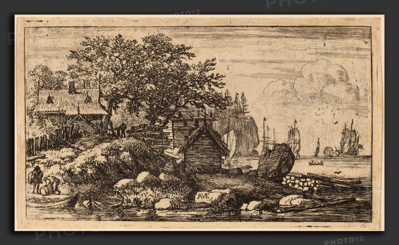 Allart van Everdingen (Dutch, 1621 - 1675), Two Empty Skiffs, probably c. 1645-1656, etching with drypoint and engraving