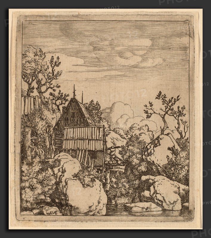 Allart van Everdingen (Dutch, 1621 - 1675), Man on a Small Wooden Bridge, probably c. 1645-1656, etching