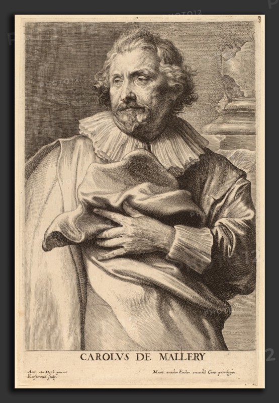 Lucas Emil Vorsterman after Sir Anthony van Dyck (Flemish, 1595 - 1675), Karel de Mallery, probably 1626-1641, engraving