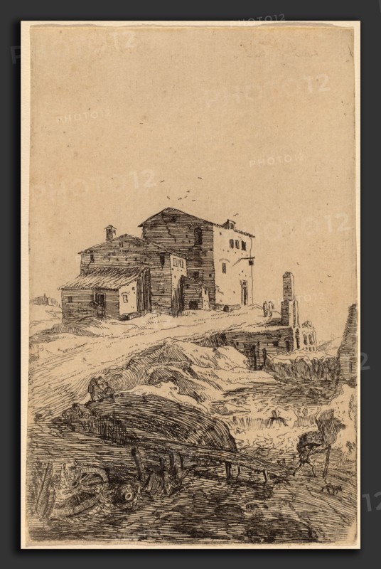 Bartholomeus Breenbergh (Dutch, probably 1599 - 1657), The Inn near Prima Porta, etching