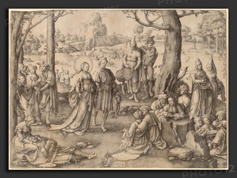 Lucas van Leyden (Netherlandish, 1489-1494 - 1533), The Dance of Saint Mary Magdalene, 1519, engraving