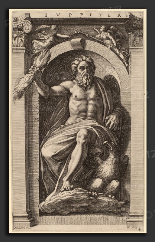 Hendrik Goltzius after Polidoro da Caravaggio (Dutch, 1558 - 1617), Jupiter, probably 1592, engraving