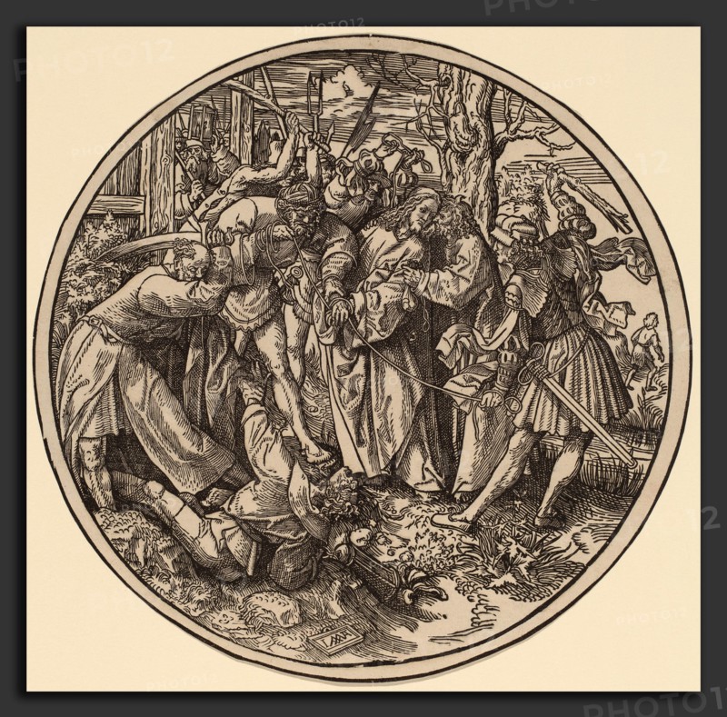 Jacob Cornelisz van Oostsanen (Netherlandish, 1470 or before - 1533), The Kiss of Judas, 1512, woodcut