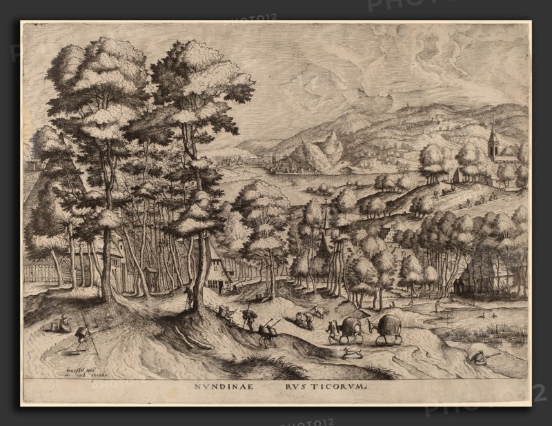 Johannes and Lucas van Doetechum after Pieter Bruegel the Elder (Dutch, active 1554-1572; died before 1589), Nundinae Rusticorum (Rustic Market), c. 1555-1557, etching and engraving