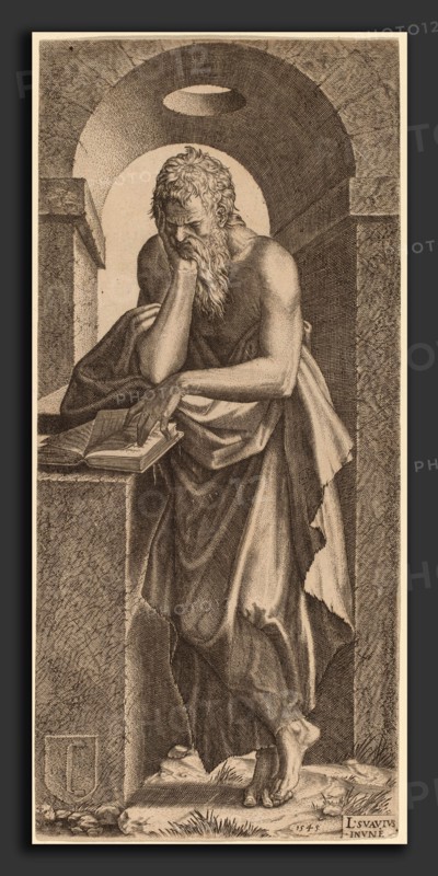 Lambert Suavius (Flemish, c. 1510 - 1567), Saint Simon, 1545, engraving on laid paper