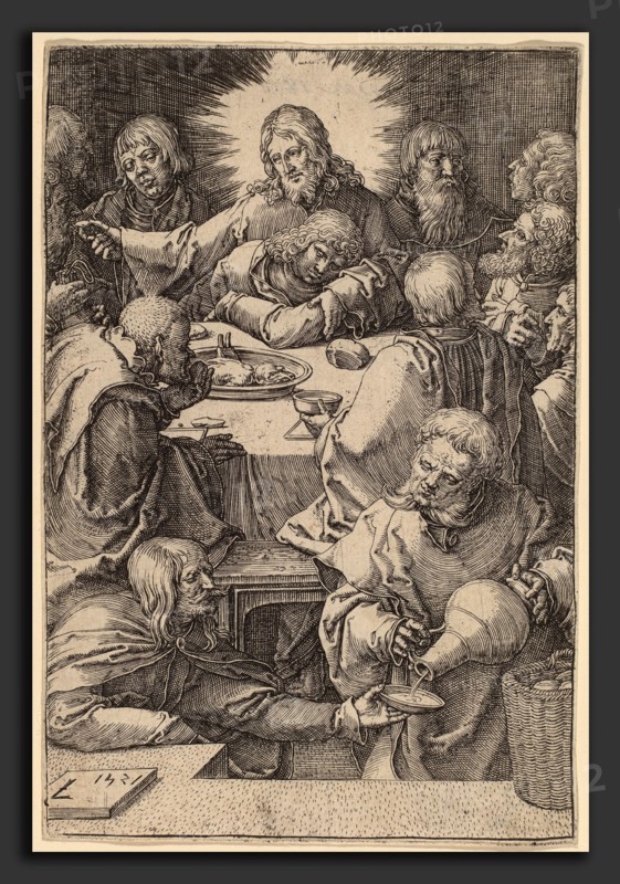 Lucas van Leyden (Netherlandish, 1489-1494 - 1533), The Last Supper, 1521, engraving